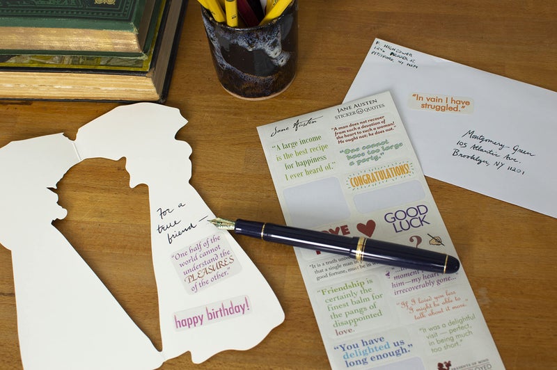 The Unemployed Philosophers Guild Jane Austen Quotable Notable - Greeting Card and Sticker Sheet - Envelope Included - Image 3